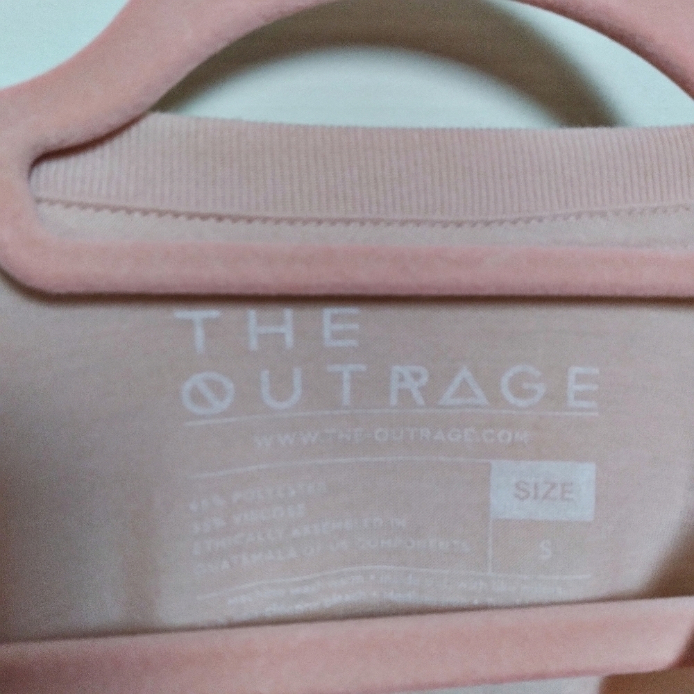 The Outrage Pink & White Feminist Pro Choice Uterus Flowy Graphic Tee Small - Picture 6 of 6